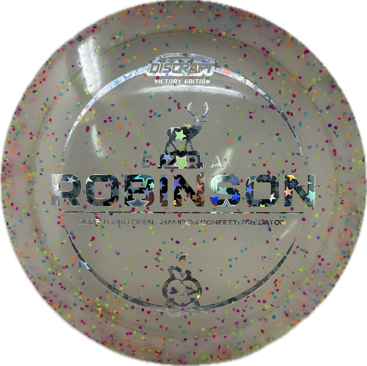 Ezra Robinson Victory Confetti Predator-Discraft-Foundation Disc Golf