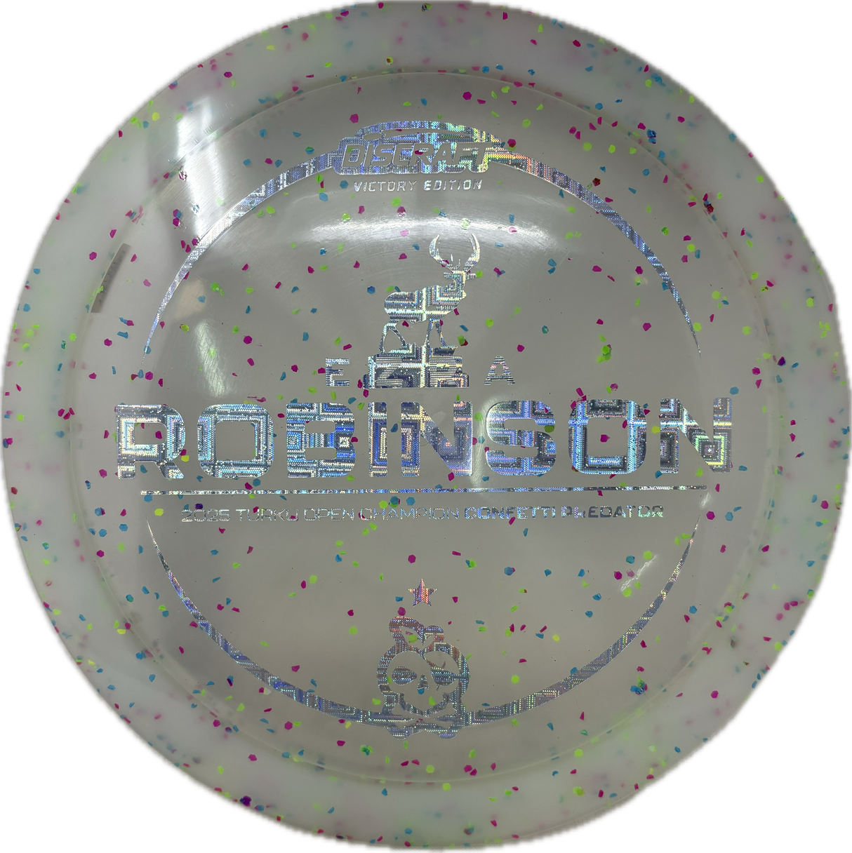 Ezra Robinson Victory Confetti Predator-Discraft-Foundation Disc Golf