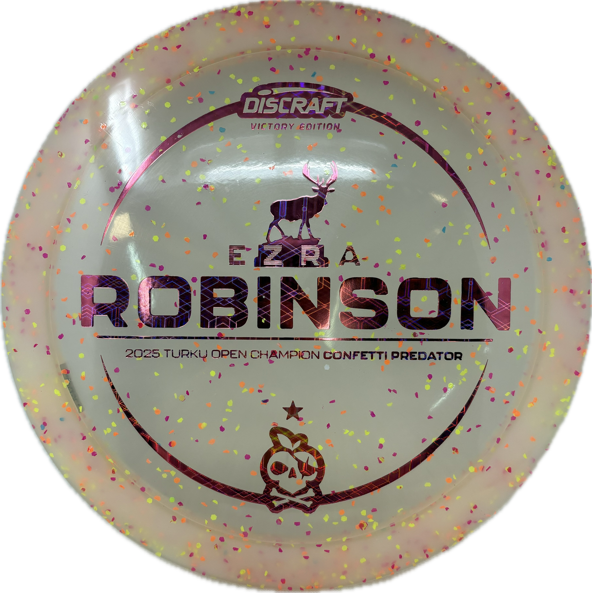 Ezra Robinson Victory Confetti Predator-Discraft-Foundation Disc Golf