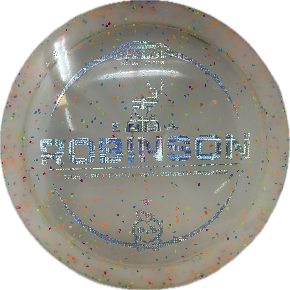 Ezra Robinson Victory Confetti Predator-Discraft-Foundation Disc Golf