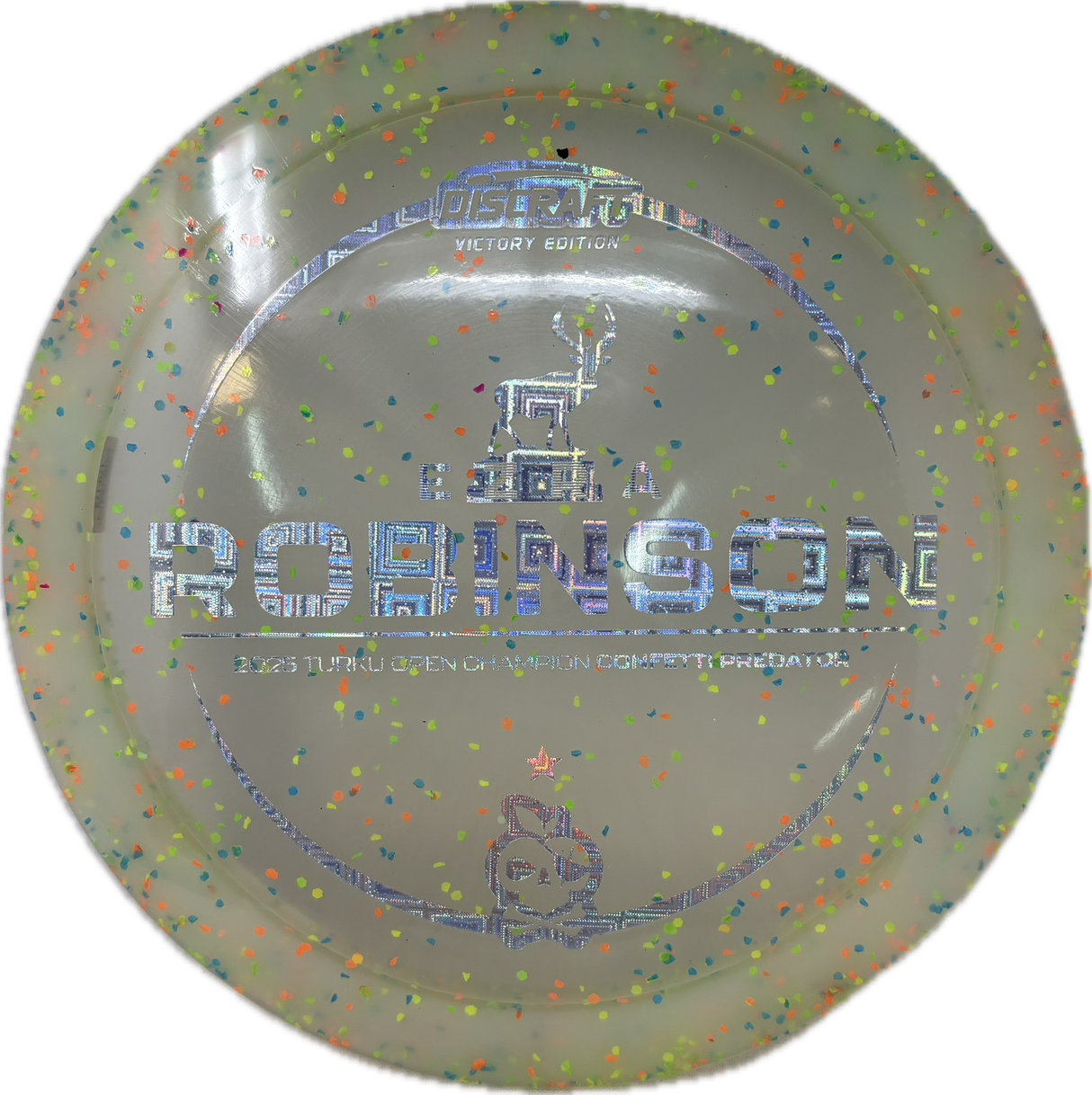 Ezra Robinson Victory Confetti Predator-Discraft-Foundation Disc Golf