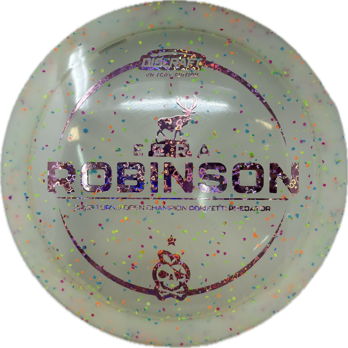Ezra Robinson Victory Confetti Predator-Discraft-Foundation Disc Golf