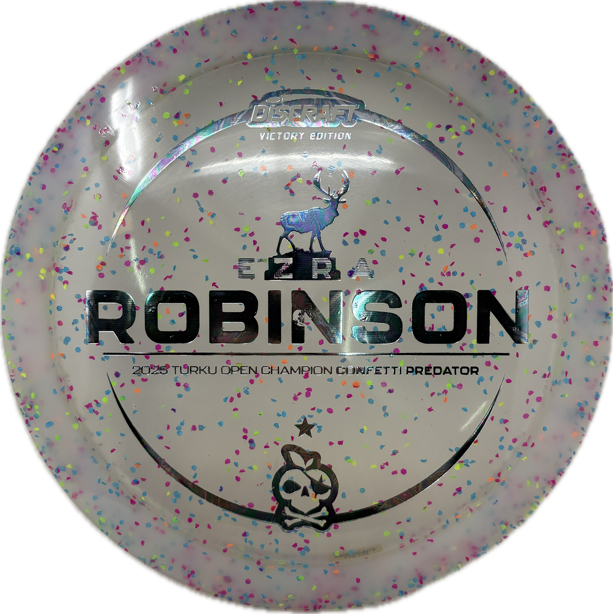 Ezra Robinson Victory Confetti Predator-Discraft-Foundation Disc Golf