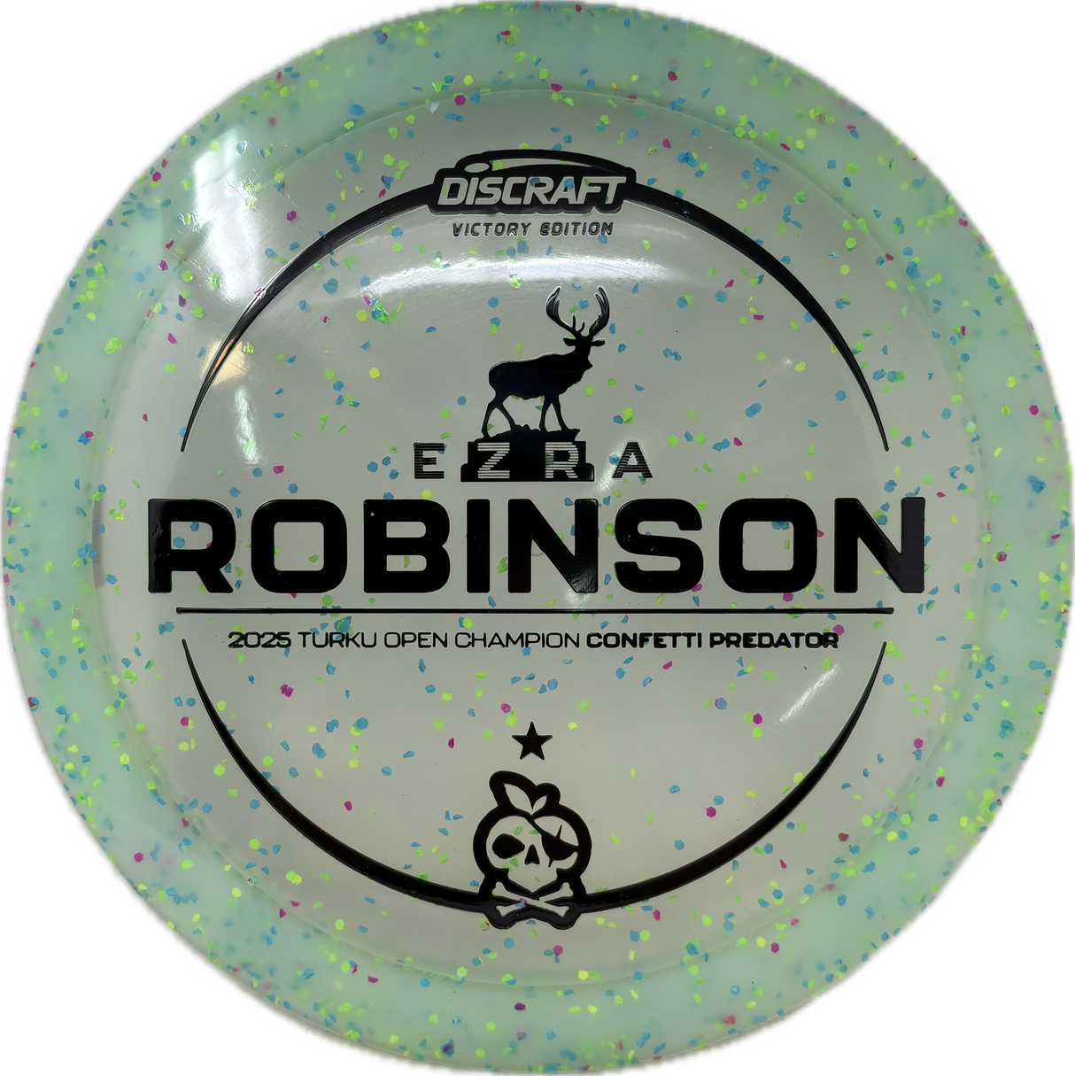 Ezra Robinson Victory Confetti Predator-Discraft-Foundation Disc Golf