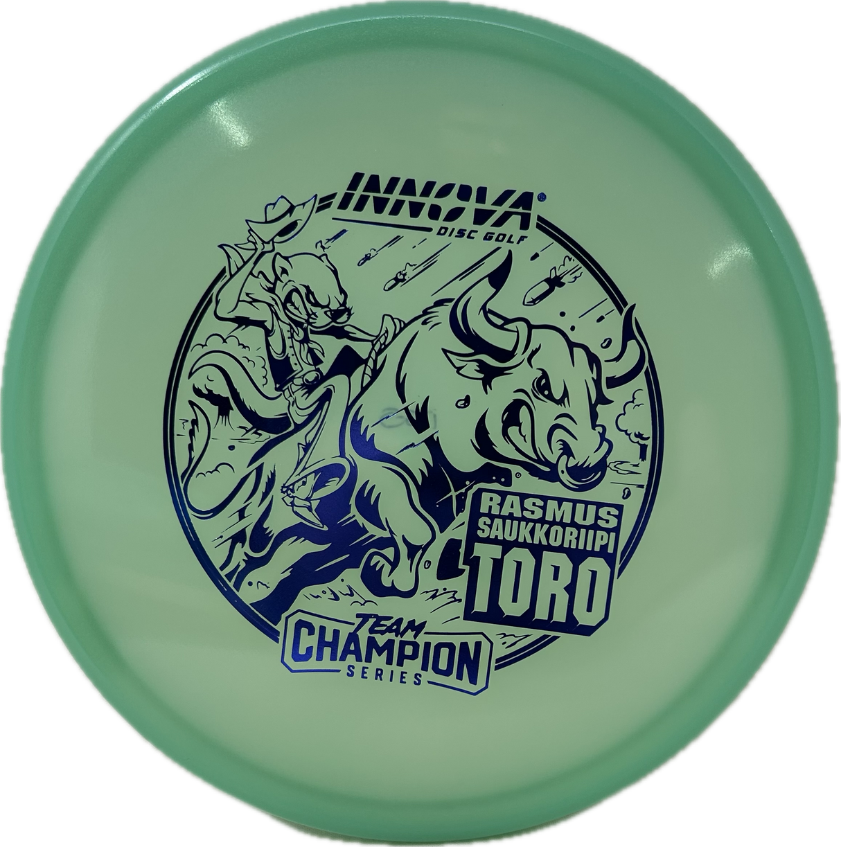 Proto Glow Champion Toro Rasmus Saukkoriipi (Team Champion Series)-Innova-Foundation Disc Golf