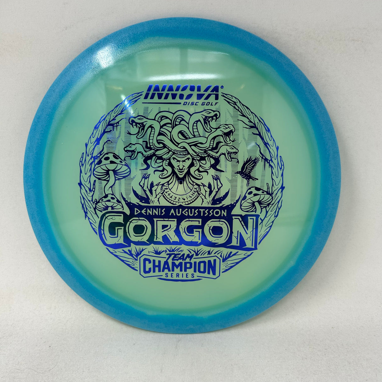 Proto Glow Halo Champion Gorgon Dennis Augustsson (Team Champion Series)-Innova-Foundation Disc Golf