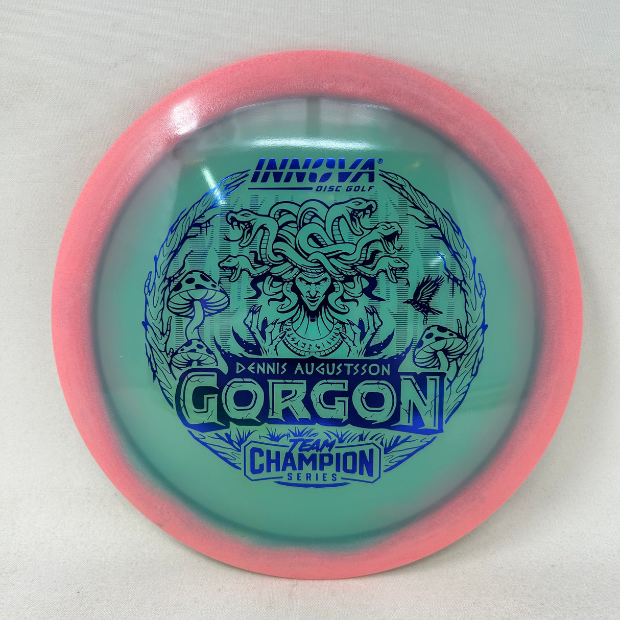 Proto Glow Halo Champion Gorgon Dennis Augustsson (Team Champion Series)-Innova-Foundation Disc Golf