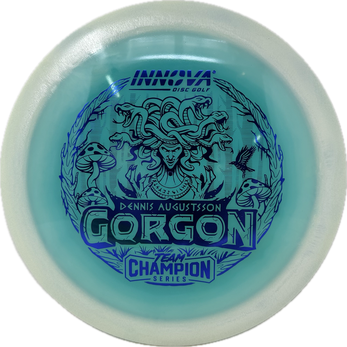 Proto Glow Halo Champion Gorgon Dennis Augustsson (Team Champion Series)-Innova-Foundation Disc Golf