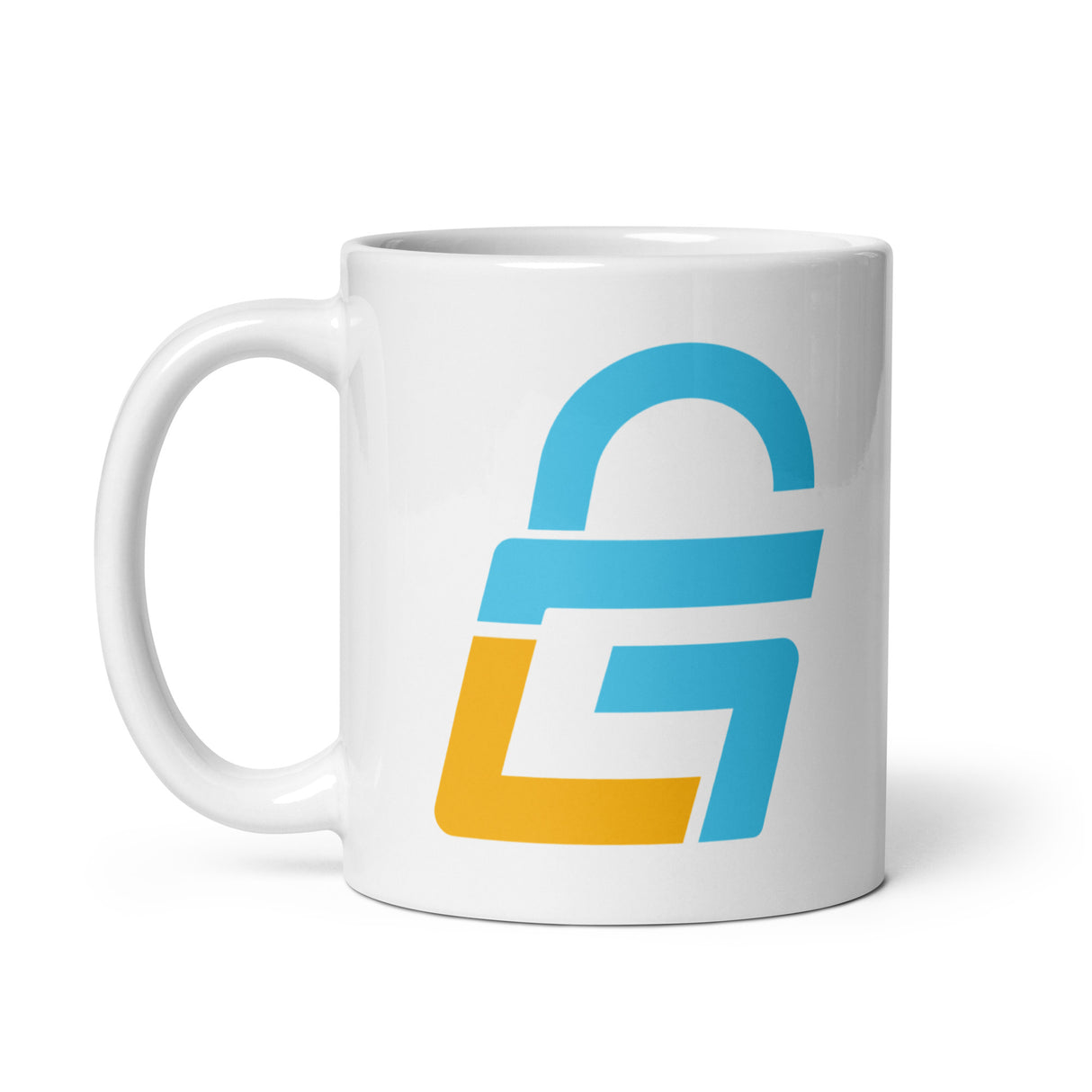 The 'G' White glossy mug