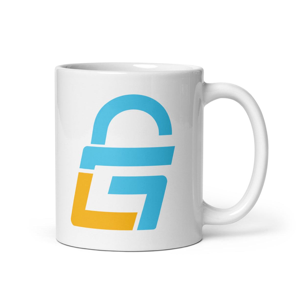 The 'G' White glossy mug