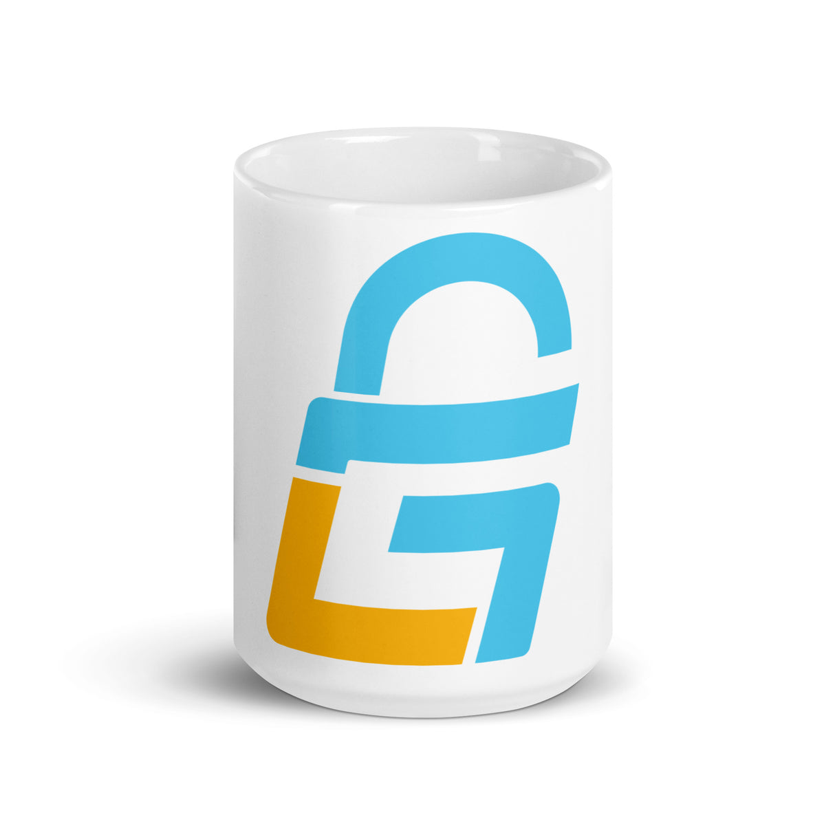 The 'G' White glossy mug