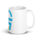 The 'G' White glossy mug