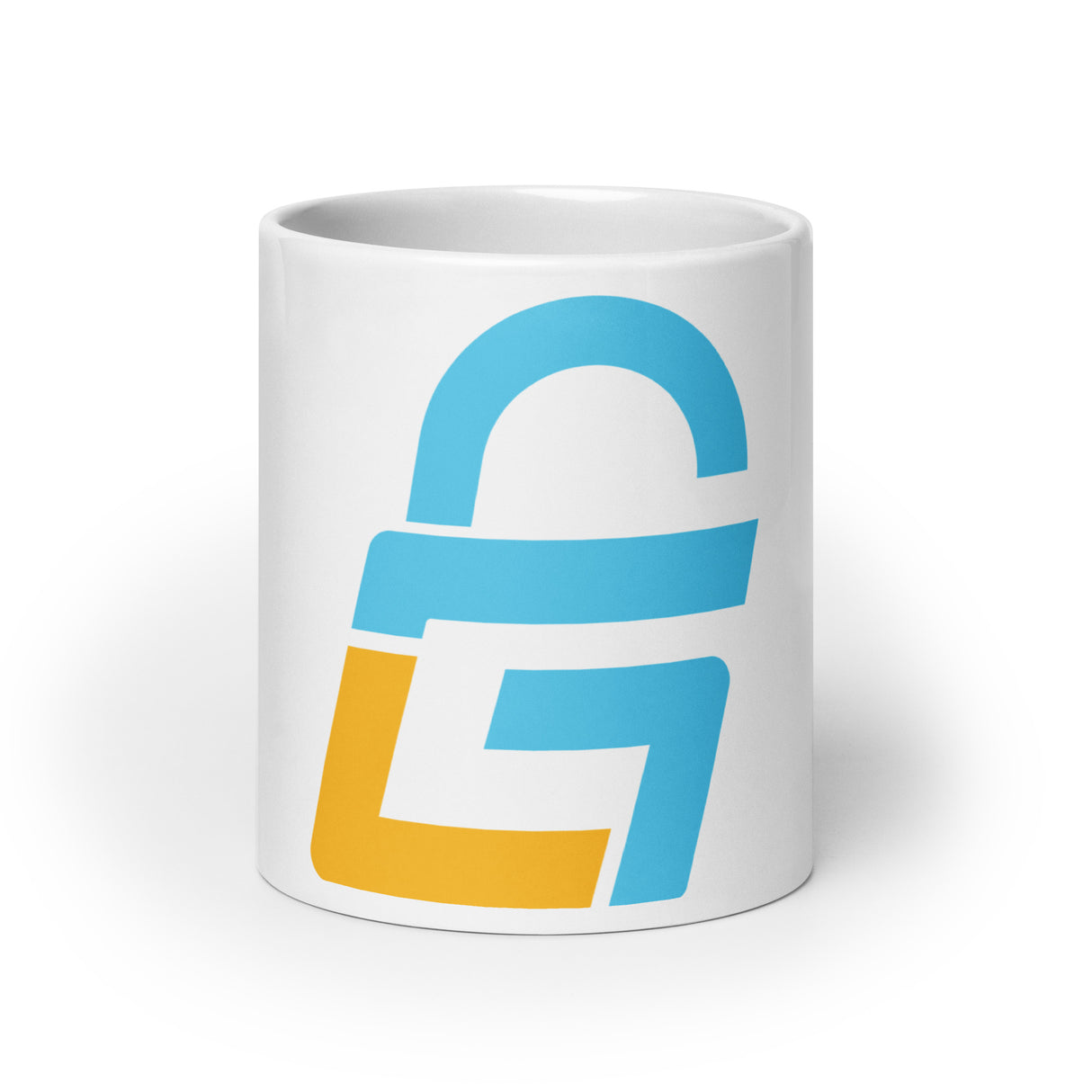 The 'G' White glossy mug