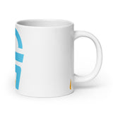 The 'G' White glossy mug